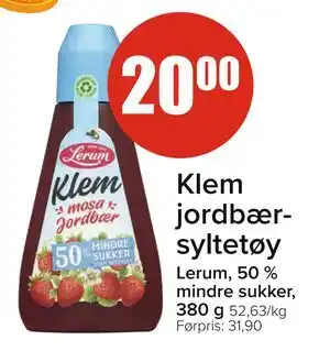 Klem jordbærsyltetøy, NOK 20