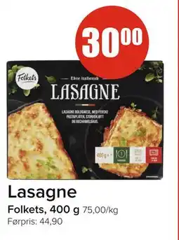 Spar Lasagne, NOK 30 tilbud