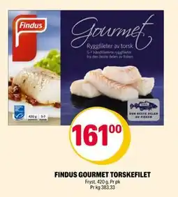 Coop Extra FINDUS GOURMET TORSKEFILET, NOK 161 tilbud
