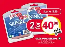 Coop Extra GILDE FAMILIESKINKE, NOK 40 tilbud