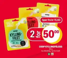 Coop Extra COOP KYLLINGPÅLEGG, NOK 50 tilbud