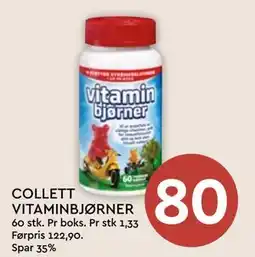 Coop Mega COLLETT VITAMINBJØRNER, NOK 80 tilbud