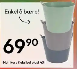 Gigaboks Multikurv fleksibel plast 43 l, NOK 69.9 tilbud