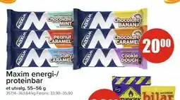 Spar Maxim energi-/ proteinbar, NOK 20 tilbud