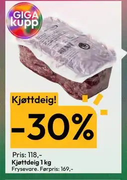 Gigaboks Kjøttdeig, NOK 118 tilbud