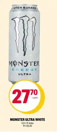 Coop Extra MONSTER ULTRA WHITE, NOK 27.7 tilbud