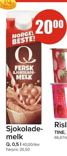 Spar Sjokolademelk, NOK 20 tilbud