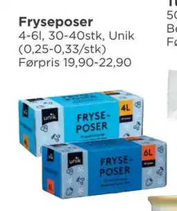 Meny Fryseposer, NOK 10 tilbud