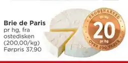 Meny Brie de Paris, NOK 20 tilbud