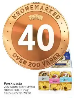 Meny Fersk pasta, NOK 40 tilbud