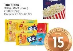 Meny Tuc kjeks, NOK 15 tilbud