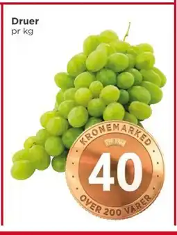 Meny Druer, NOK 40 tilbud