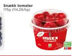 Meny Snækk tomater, NOK 20 tilbud