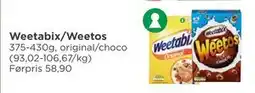 Meny Weetabix/Weetos, NOK 40 tilbud