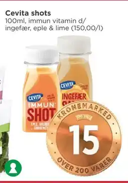 Meny Cevita shots, NOK 15 tilbud