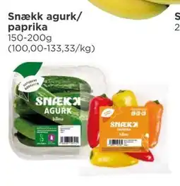 Meny Snækk agurk/ paprika, NOK 20 tilbud