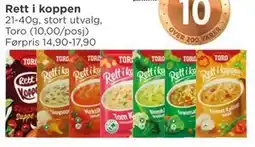 Meny Rett i koppen, NOK 10 tilbud