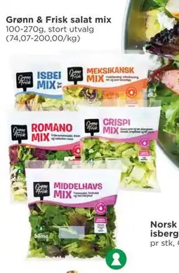 Meny Grønn & Frisk salat mix, NOK 20 tilbud