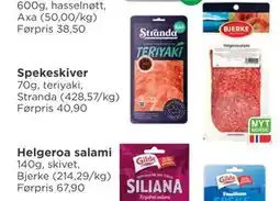 Meny Helgeroa salami, NOK 30 tilbud
