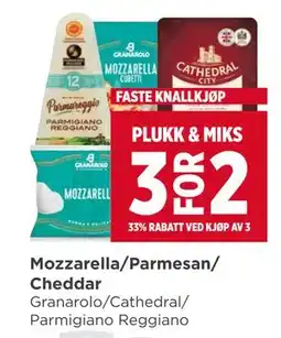 Meny Mozzarella/Parmesan/ Cheddar tilbud