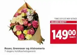 Meny Roser, Grenroser og Alstromeria, NOK 149 tilbud