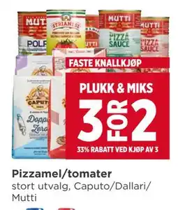 Meny Pizzamel/tomater tilbud