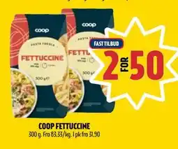 Coop Prix COOP FETTUCCINE, NOK 50 tilbud