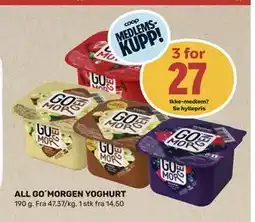 Matkroken ALL GO´MORGEN YOGHURT, Medlemspris tilbud