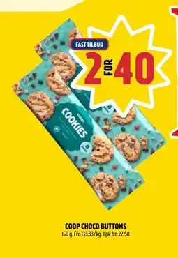 Coop Prix COOP CHOCO BUTTONS, NOK 40 tilbud