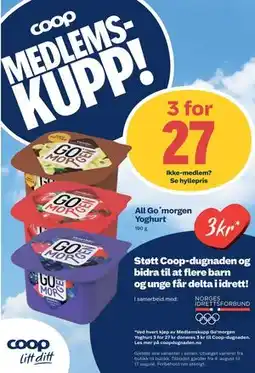 Matkroken All Go´morgen Yoghurt, Medlemspris tilbud