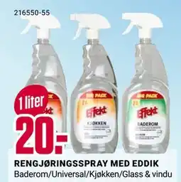 Europris RENGJØRINGSSPRAY MED EDDIK, NOK 20 tilbud