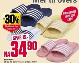 Europris SLIPPERS, NOK 34.9 tilbud