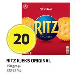 Bunnpris RITZ KJEKS ORIGINAL, NOK 20 tilbud