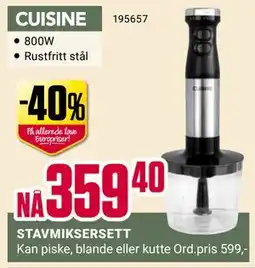 Europris STAVMIKSERSETT, NOK 359.4 tilbud