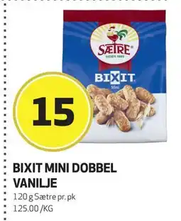 Bunnpris BIXIT MINI DOBBEL VANILJE, NOK 15 tilbud