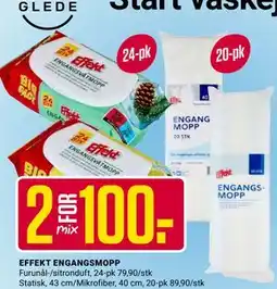 Europris EFFEKT ENGANGSMOPP, NOK 100 tilbud