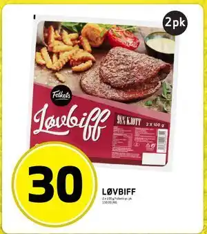 Bunnpris LØVBIFF, NOK 30 tilbud