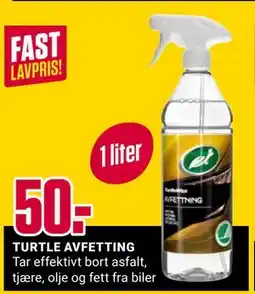 Europris TURTLE AVFETTING, NOK 50 tilbud