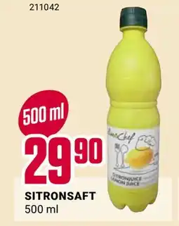Europris SITRONSAFT, NOK 29.9 tilbud