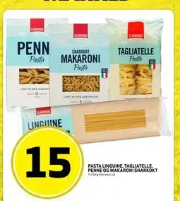 Bunnpris PASTA LINGUINE, TAGLIATELLE, PENNE OG MAKARONI SNARKOKT, NOK 15 tilbud