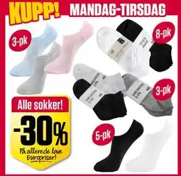 Europris Alle sokker! tilbud