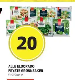 Bunnpris ALLE ELDORADO FRYSTE GRØNNSAKER, NOK 20 tilbud