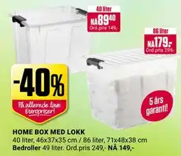 Europris HOME BOX MED LOKK tilbud