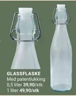 Europris GLASSFLASKE tilbud