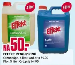 Europris EFFEKT RENGJØRING, NOK 50 tilbud