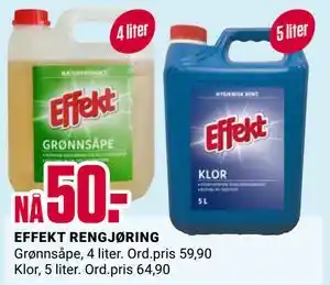 Europris EFFEKT RENGJØRING, NOK 50 tilbud