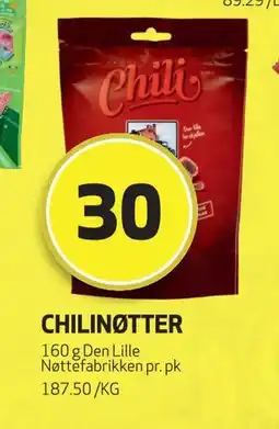 Bunnpris CHILINÖTTER, NOK 30 tilbud