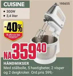 Europris HÅNDMIKSER, NOK 359.4 tilbud