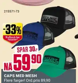 Europris CAPS MED MESH, NOK 59.9 tilbud