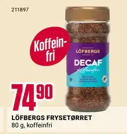 Europris LÖFBERGS FRYSETØRRET, NOK 74.9 tilbud